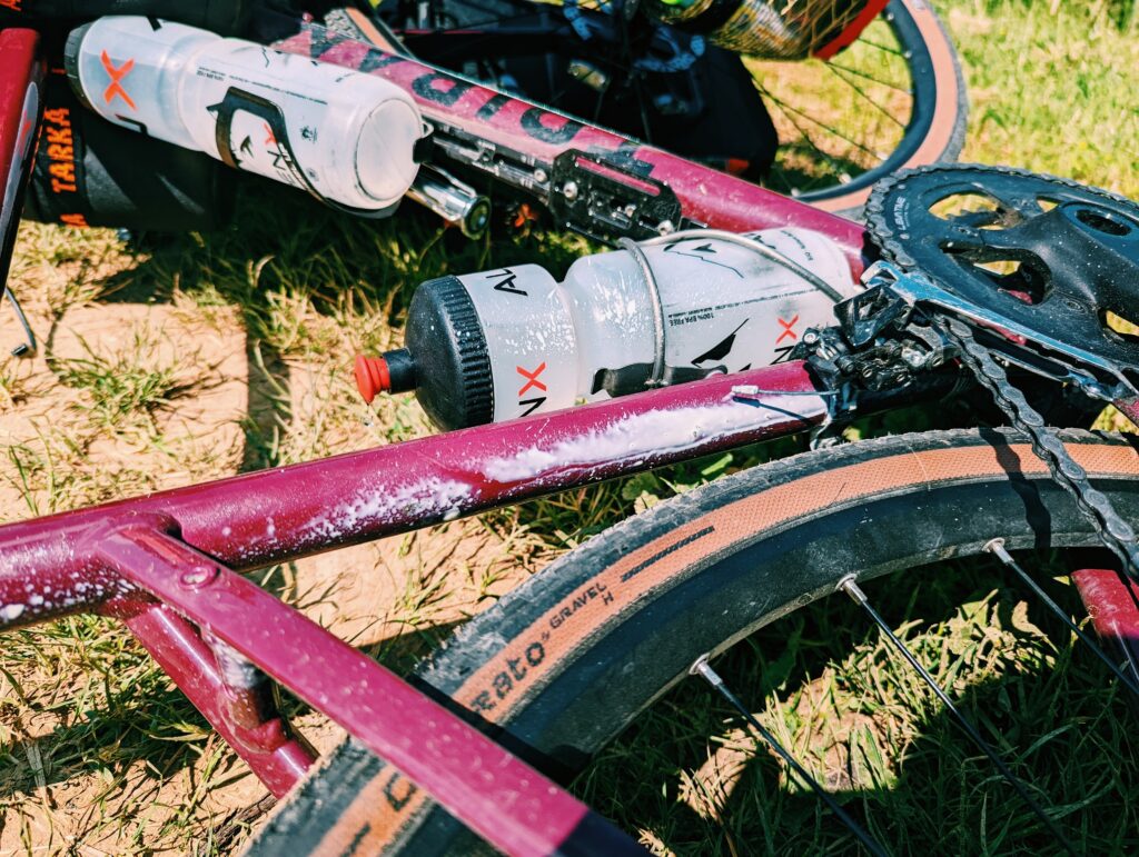 My bike sprayed with tire sealant